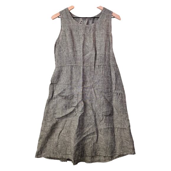 Flax Dresses & Skirts - FLAX 100% Linen Dress Women's S Sleeveless Tank Lagenlook Hippie Artsy Summer